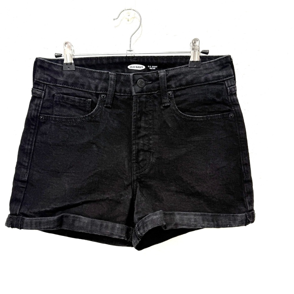 Old Navy O.G. High-Rise black denim shorts 4